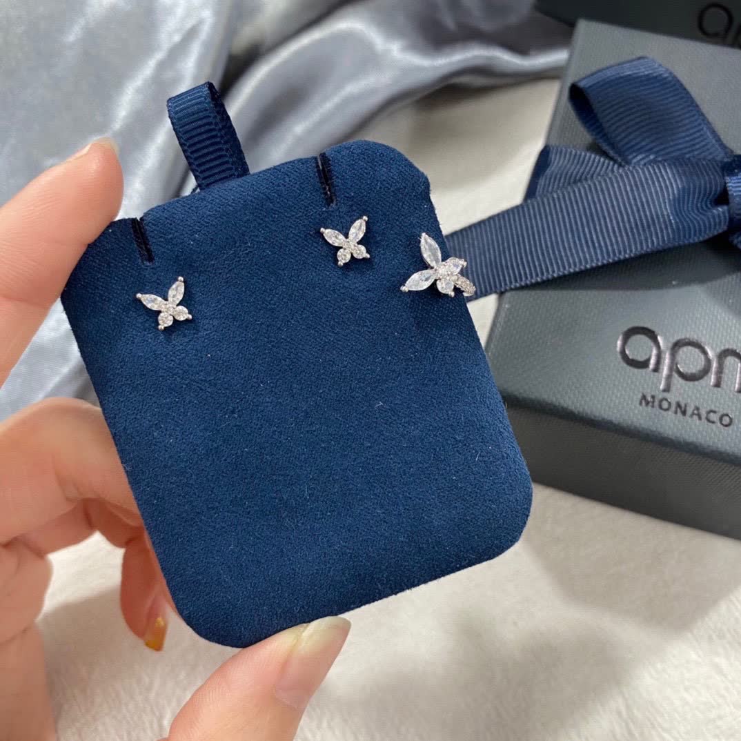 APM Monaco Butterfly Stud Earrings